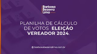 Cálculo de votos vereador eleição 2024