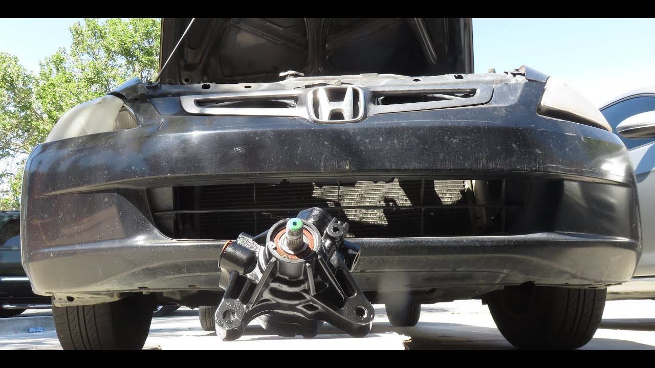 Honda Accord -Power steering Pump replacement - YouTube