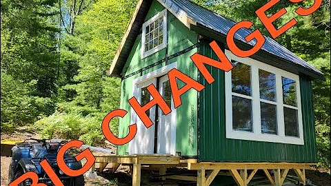 12 x 16 Off Grid Cabin Build - Episode 6 - Exterior Trim, Metal Siding, and Loft Flooring