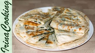 Турецкие ЛЕПЕШКИ ГЁЗЛЕМЕ со шпинатом и сыром 🌮 Turkish Flat Bread Gozleme