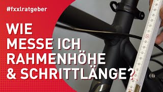 Fahrrad Rahmenhöhe messen & mit deiner Schrittlänge die passende Rahmengröße berechnen