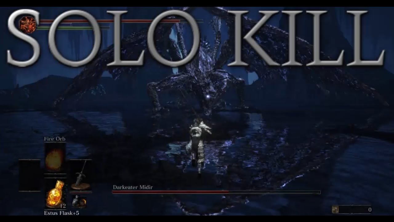 Dark Souls 3: Darkeater Midir Solo kill (Melee, No Shield) - YouTube