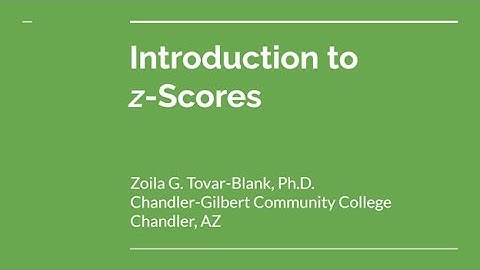 PSY 230: Intro to z-Scores