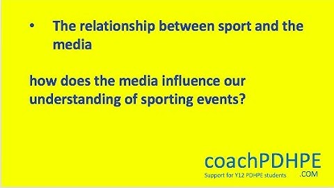HSC PDHPE Option 2 the relationship between sport and the mass media Q2