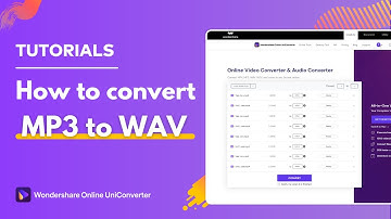 How to ConvertMP3 to WAV using Wondershare online uniconverter