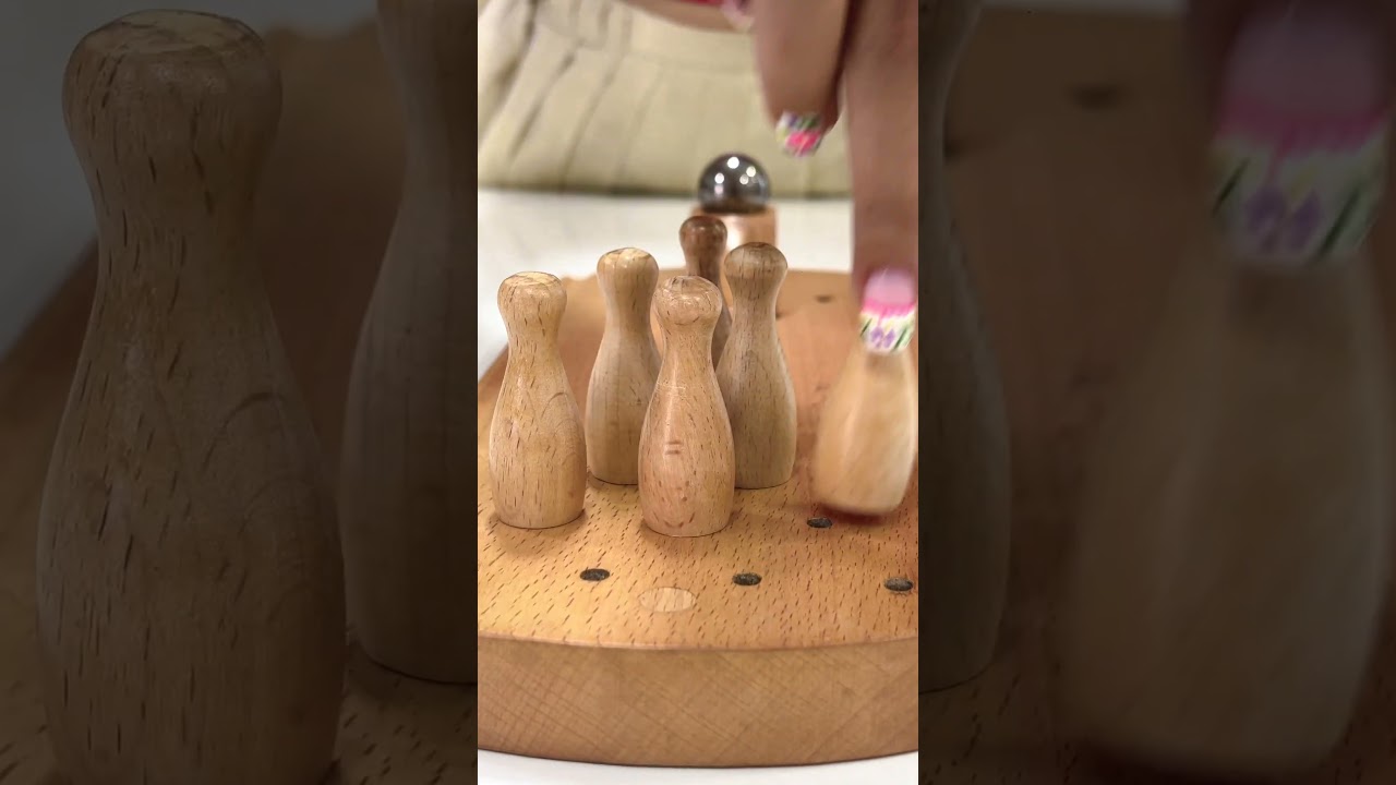 f8bet info Mini Wooden Bowling Set Unboxing | Fun Tabletop Bowling Game for All Ages | For Office or Home! 🎳