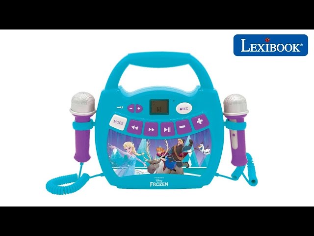 Lexibook- Disney Microphone La Reine des Neiges 2 Elsa Anna Olaf