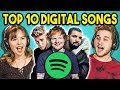 COLLEGE KIDS REACT TO TOP 10 DIGITAL SONGS (Spotify)