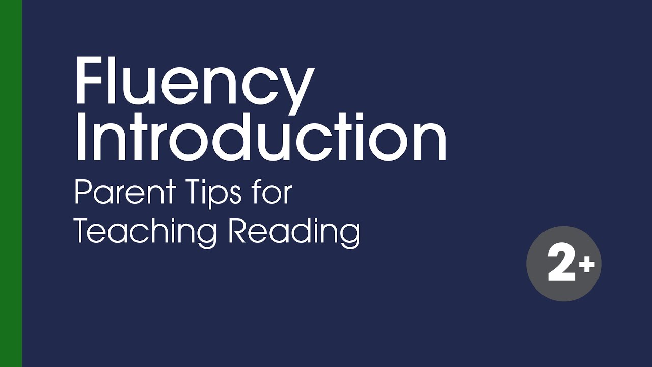 Teaching your Child to Read Fluently Introduction YouTube