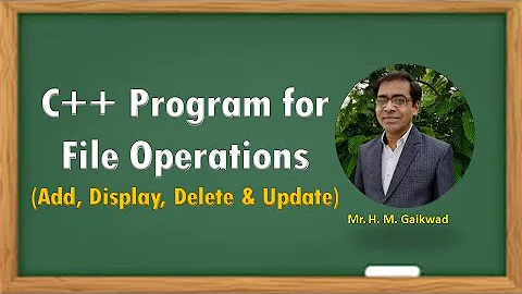 C++ Program for File Operations- Add, Display, Delete & Update