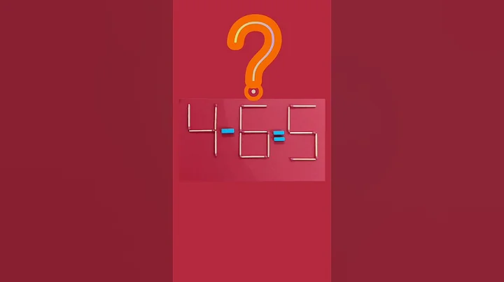 move 1 matchstick to fix the equation|Matchstick puzzle 4-6=5#riddle #puzzles #puzzle #quiz#riddles