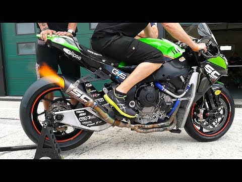 Kawasaki Zx10r Flames Exhaust Sc Project 18 Sbk Youtube