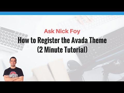 Avada Tutorial: How to Register Your Theme