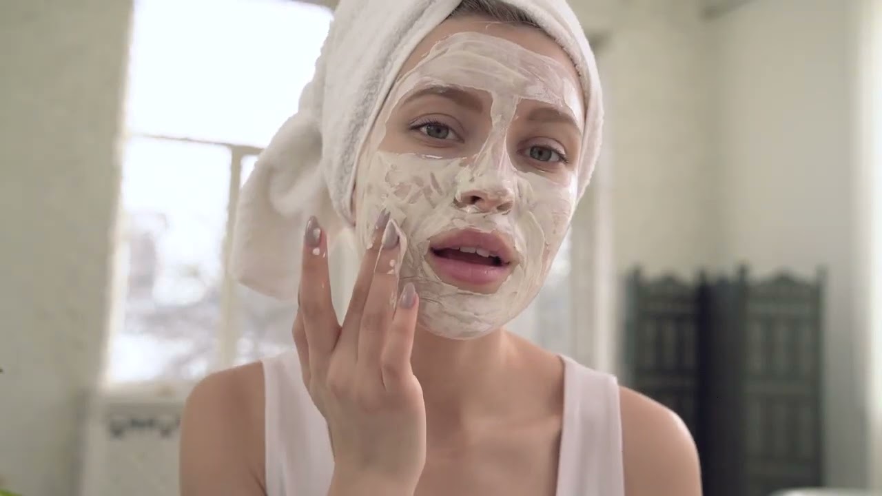 Portrait Of Woman Applying Facial Mask For Skin Care Free Stock Video Footage Download Clips Nature
