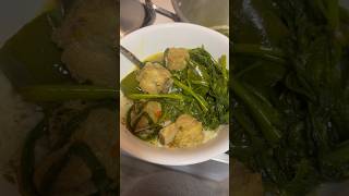 khmer food salaw machu kreung with water spinach and pork spare ribs cambodia youtubeshorts