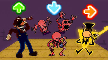 FNF Character Test | Gameplay VS Playground | VS Bill Cipher | VS Mario.EXE | VS Atrocity