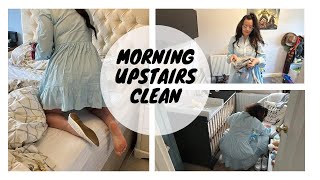 Clean With Me Morning Upstairs Tidy Trash Bag Making Beds