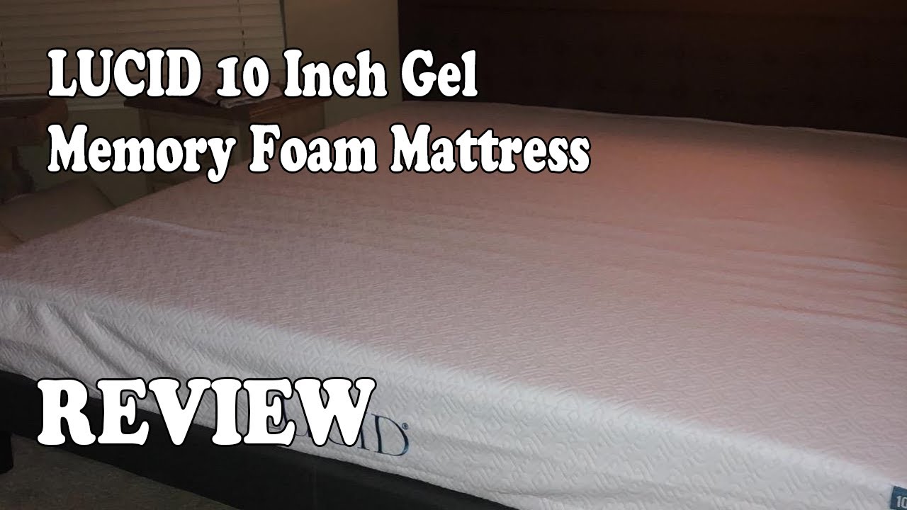 11 lucid 10-inch gel memory foam mattress