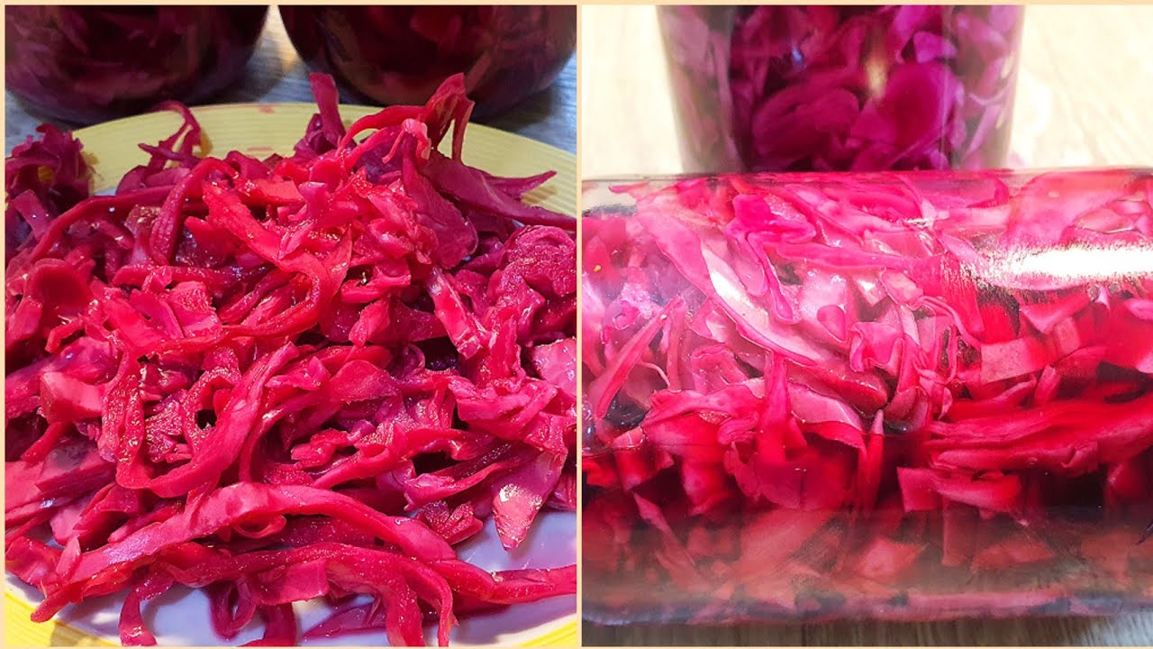 مخلل  الملفوف الاحمر عالطريقة  التركية لجميع  انواع  الصندويش