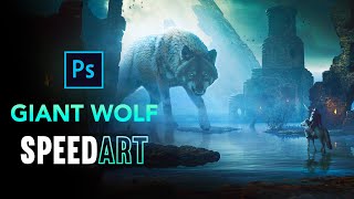 Creating a GIANT WOLF In PHOTOSHOP | Photo Manipulation