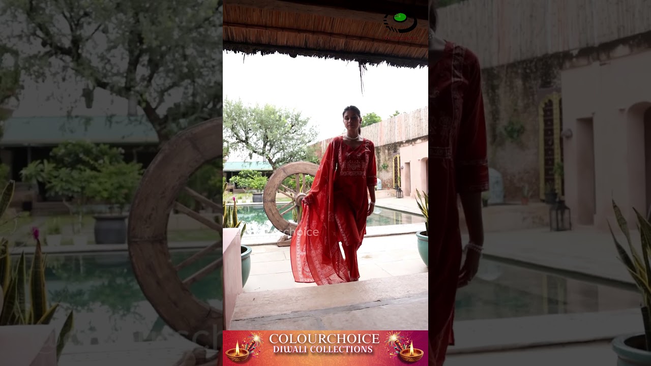 ColourChoice Diwali Collection 2025: The Perfect Rust-Orange Kurta Set!