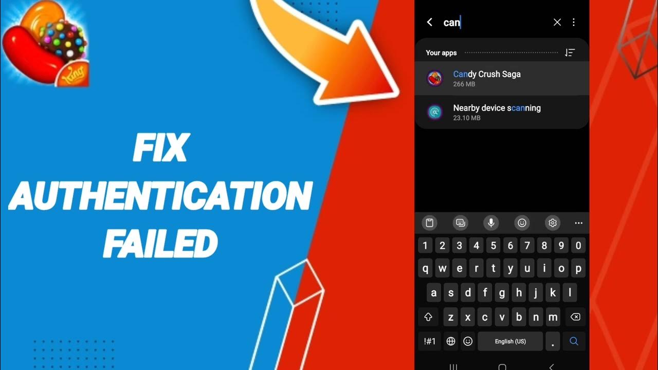 How to fix authentication failed on candy crush app youtube