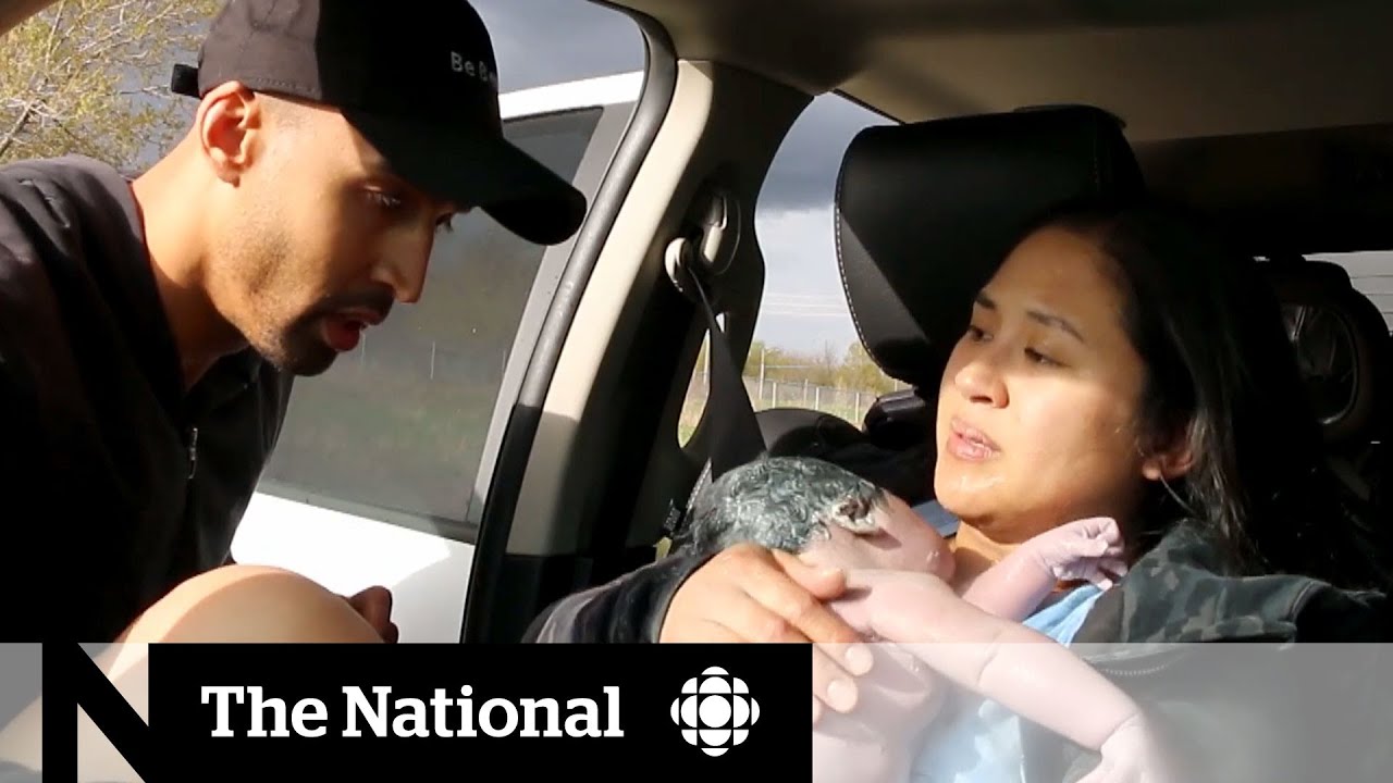Babys birth on side of highway captured on video
