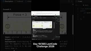 Day 19/365 LeetCode Challenge 🚀| Magnetic Force Between Two Balls 🔥 #coding #dailycoding