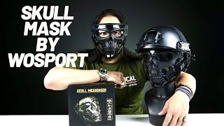 Masker Motor Topeng Full Face Model Tengkorak Airsoft Gun Paintball