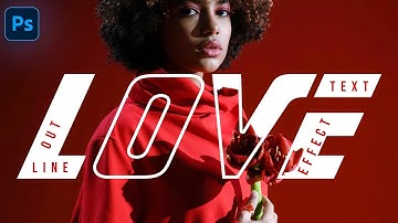How to Outline Text Effect FAST in Photoshop For Beginners