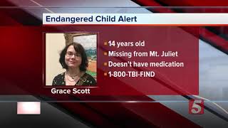Officers concerned about missing Mt. Juliet teenager without medication