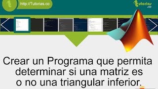 arrays – matLab (triangular inferior de una matriz)