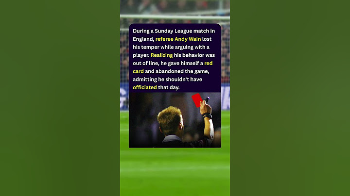 Referee Sends Himself Off After Losing Temper