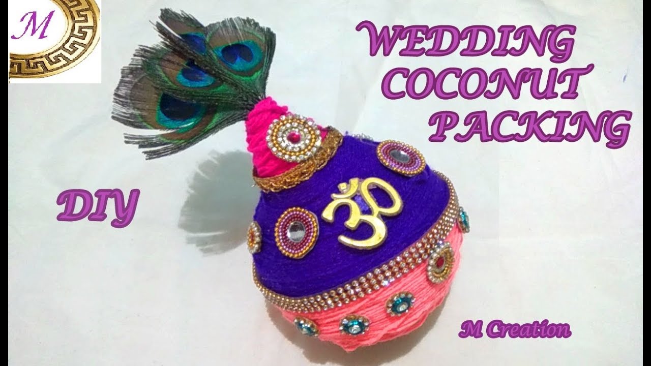 wedding coconut decorationhow to make wedding shagun nariyal