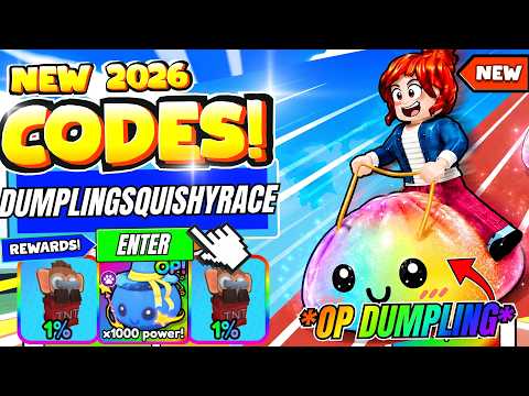 *NEW CODES* ALL WORKING CODES FOR DUMPLING SQUISHY RACE IN 2026! ROBLOX DUMPLING SQUISHY RACE CODES