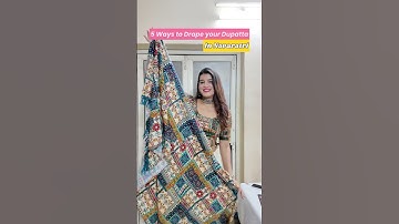 Super Easy way to drape Dupatta for Navratri  #draping #dupatta #navratri