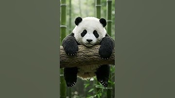 Baby panda sleeping on a tree branch #shorts #panda
