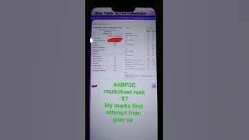 #66th bpsc results #bpsc marksheet# Sociology optional #BPRO# toppers# first attempt