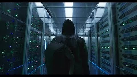 Hacker In The Server Room Stock Video