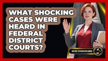 What Shocking Cases Were Heard In Federal District Courts? - Justice System Explained