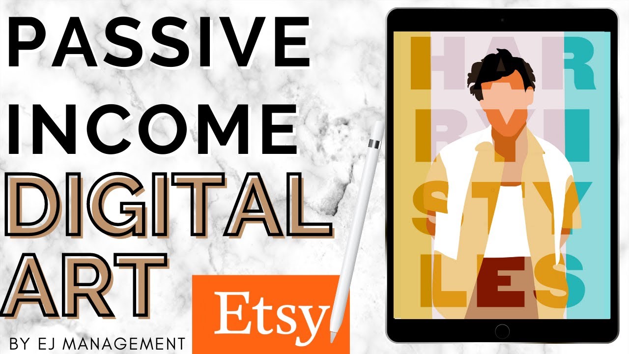 How to Make Passive Income on Etsy | Ep. 1 Digital Faceless Art ...