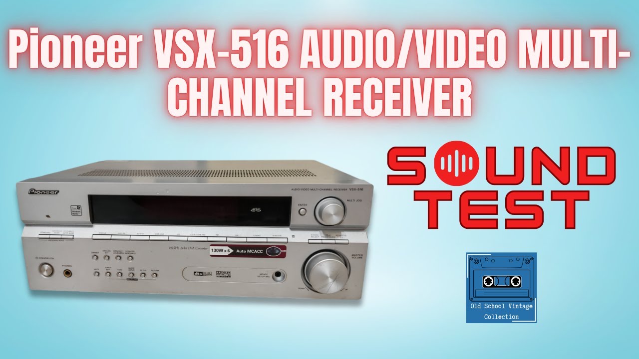 Pioneer VSX-516 Receiver Sound Test - YouTube