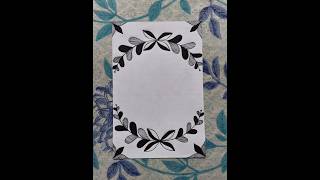 😍 Amazing Front Page Design with Simple Page Border Drawing #art #short #reel