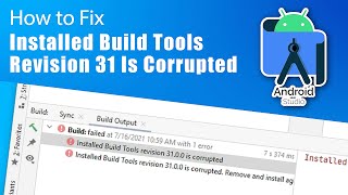 How to fix installed build tools revision 31 is corrupted in android studio  - YouTube