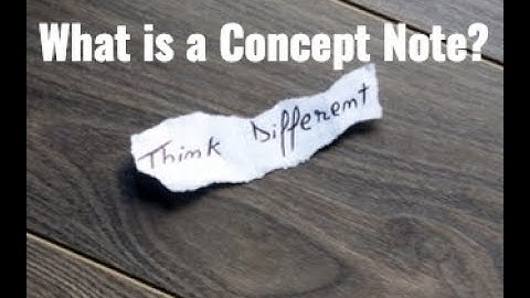 What is a Concept Note?