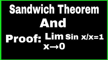 Sandwich theorem with examples: Proof Lim x tends to 0 Sin x /x=1