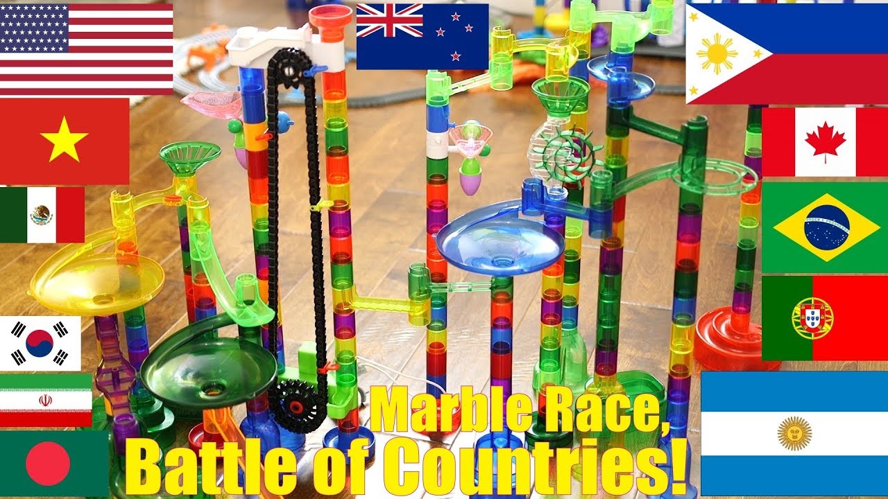 Marble Racing Olympics! Marble Racing Battle of Countries. Fun Family Toy Racing Race 72 YouTube
