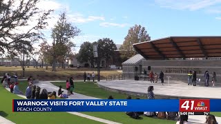 Warnock holds voting rally in Fort Valley