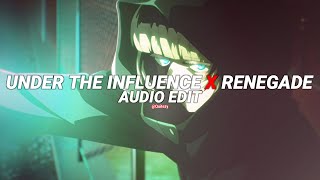 under the influence x renegade - chris brown, aaryan shah [edit audio] Resimi