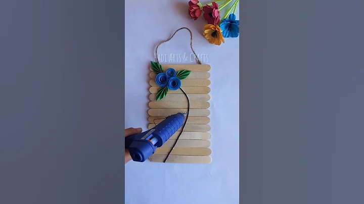 Amazing Icecream stick walldecor🤗 #diy #craft #papercraft #wallhanging #shorts @hadiartsandcraft🦋